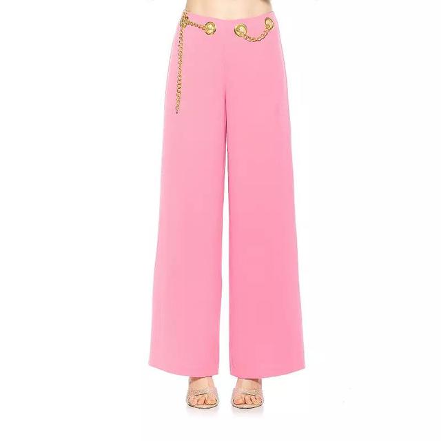 Womens ALEXIA ADMOR Cassie Wide Leg Mid Rise Pants Product Image