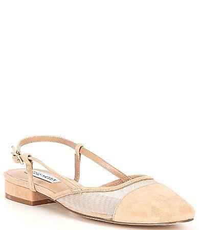 Steve Madden Belinda-M Mesh Suede Cap Toe Slingback Flats Product Image