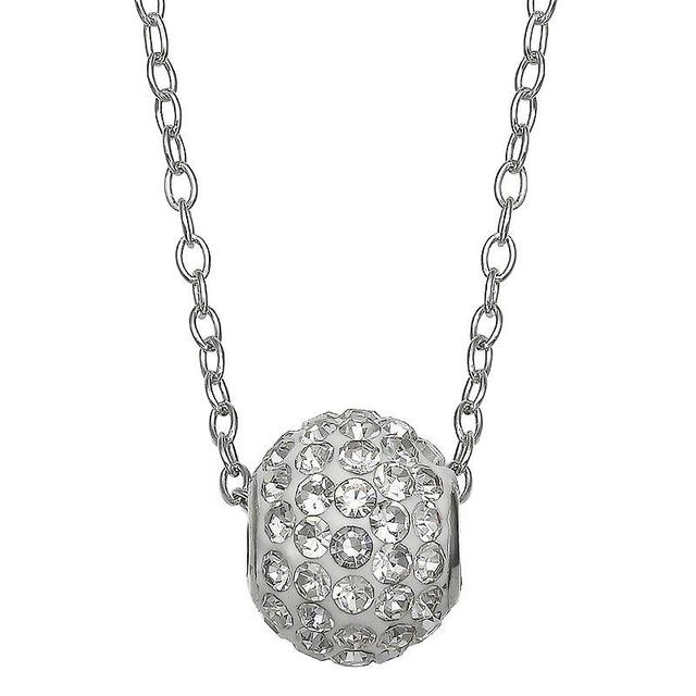 PRIMROSE Crystal Fireball Necklace, Women's, Size: 18", Silver - Size: 18" Product Image