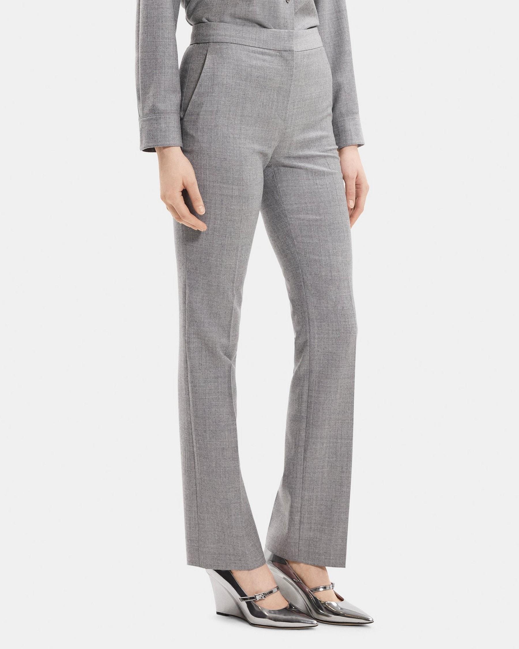 Slim-Straight Pant in Mélange Wool Flannel Product Image