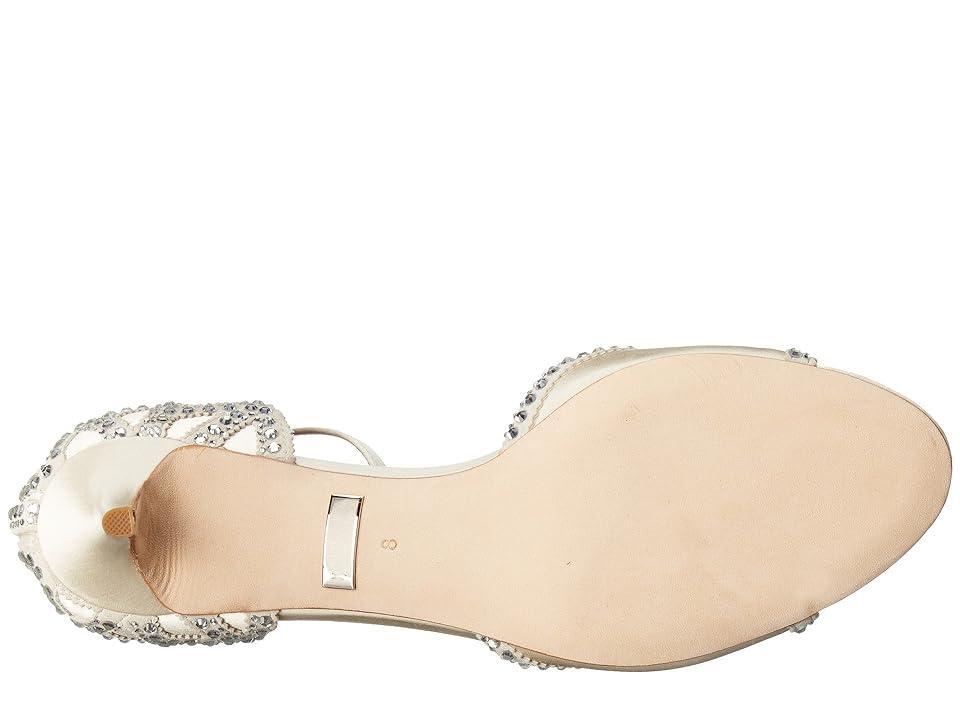 Badgley Mischka Gillian (Ivory Satin/Suede) Women's 1-2 inch heel Shoes Product Image