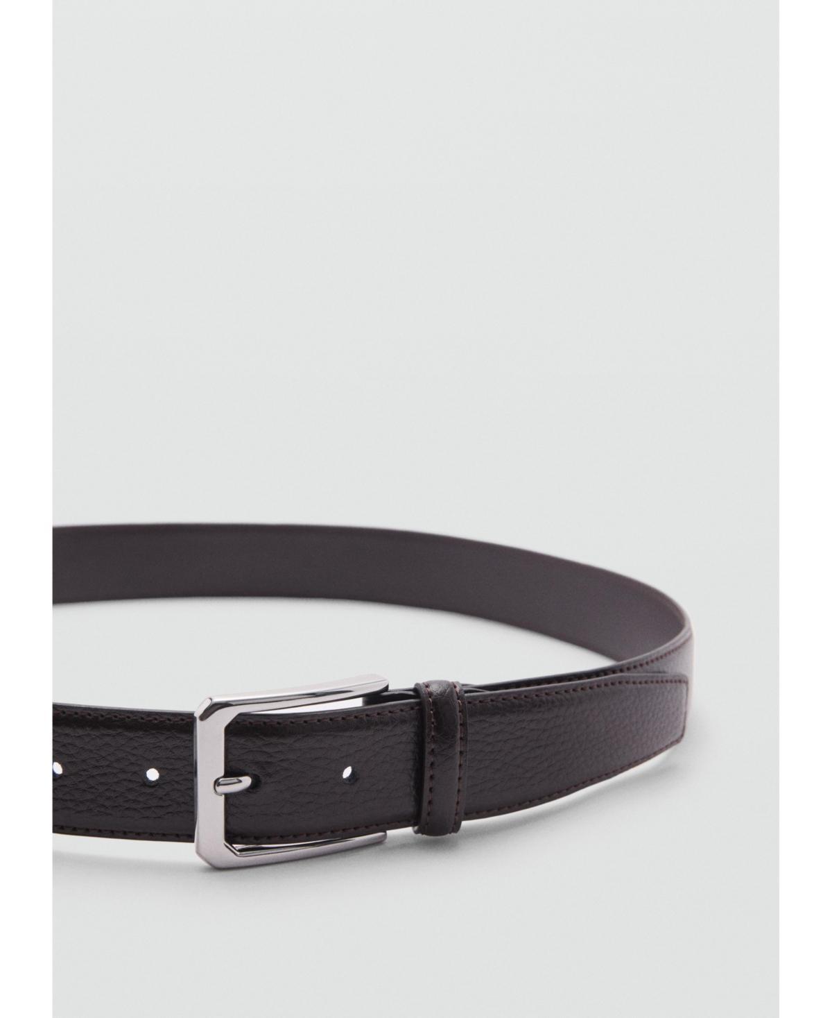 100% beaten leather belt - Men | MANGO USA Product Image