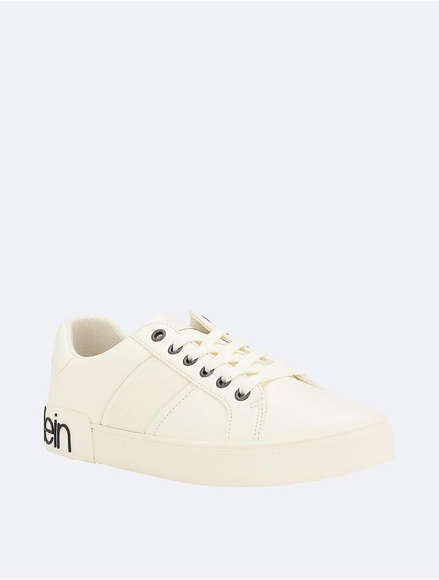 Calvin Klein Mens Rover Low Top Logo Sneakers - White Product Image