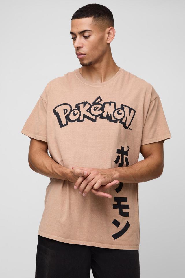 Oversized Pokemon Extended Neck Charmander License T-shirt | boohooMAN USA Product Image