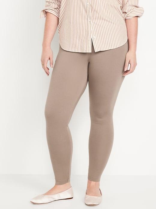 High-Waisted Jersey Ankle Leggings Product Image