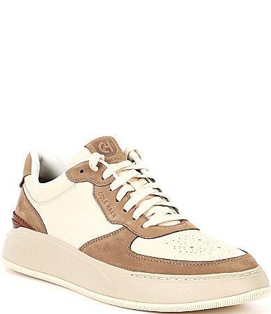 Cole Haan Grandpro Crew Wing Tip (Sand Dollar Nubuck/Silver Lining/Irish Coffee) Men's Shoes Product Image