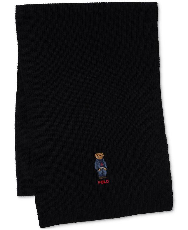 Polo Ralph Lauren Mens Solid Denim Bear Scarf Product Image