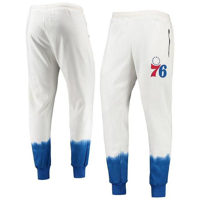 Mens Oatmeal Philadelphia 76ers Double Dribble Tie-Dye Fleece Jogger Pants Product Image