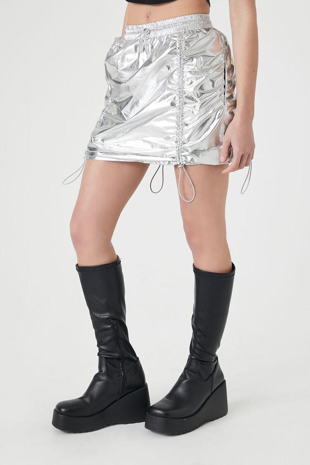 Metallic Drawstring Mini Skirt | Forever 21 Product Image