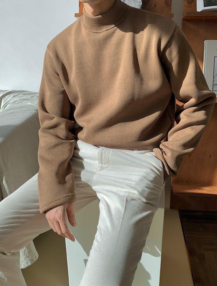 Mock-Neck Knit Top Product Image