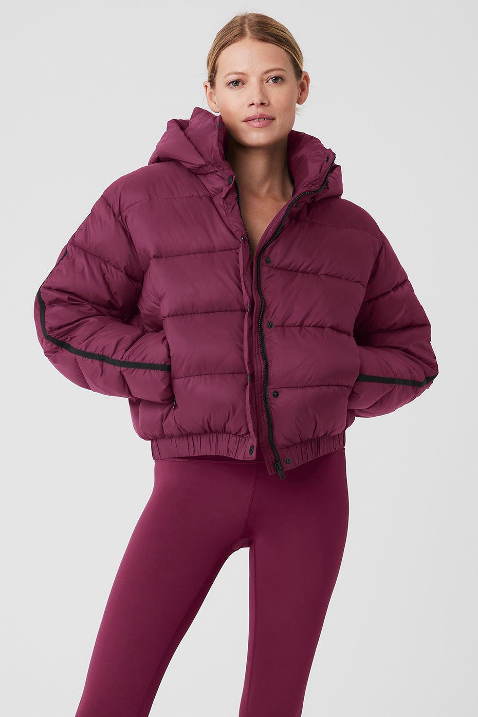 Aspen Love Puffer Jacket - Wild Berry Product Image