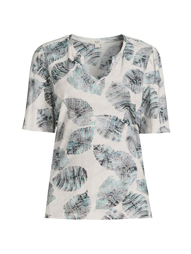 Womens Falling Palms Split Neck T-Shirt Product Image