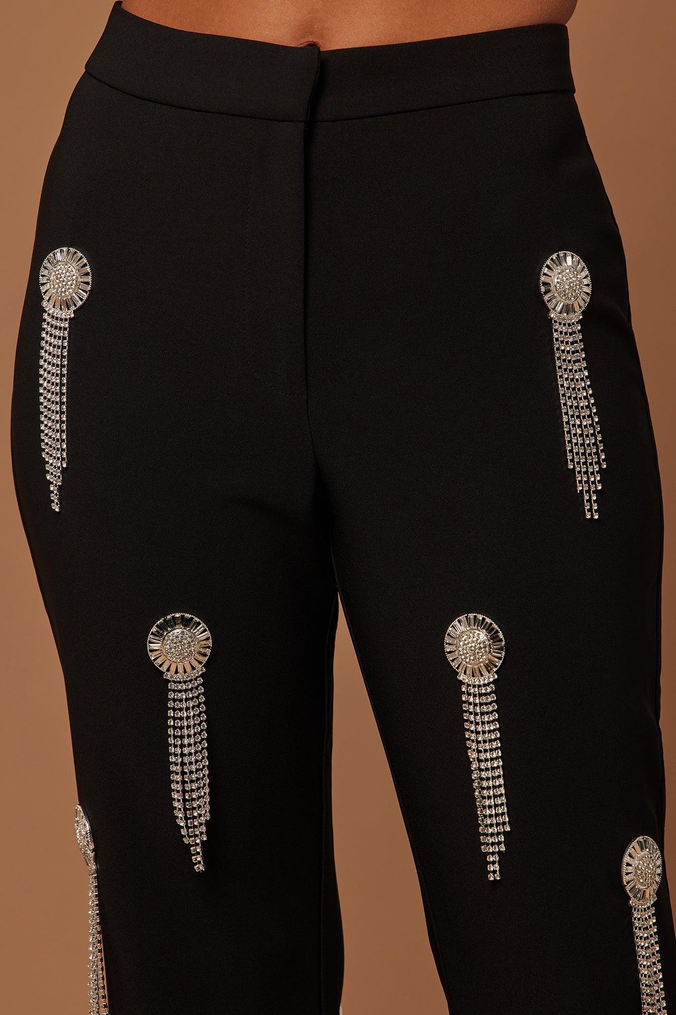 Ramona Embellished Pant - Black Product Image