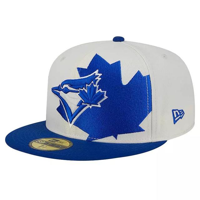 Mens New Era Cream/Royal Toronto Blue Jays Lonestar 59FIFTY Fitted Hat Product Image