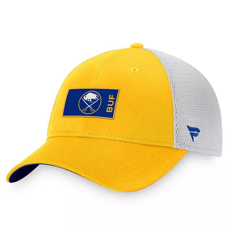 Mens Fanatics Gold Boston Bruins Authentic Pro Rink Trucker Snapback Hat - Gold Product Image