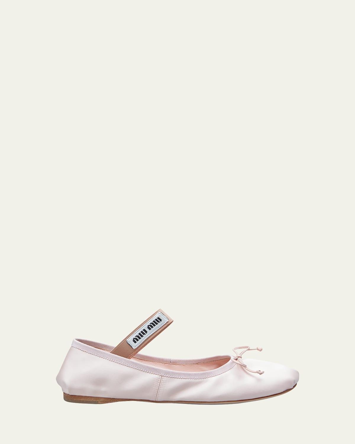 Satin Ballet Flats Product Image