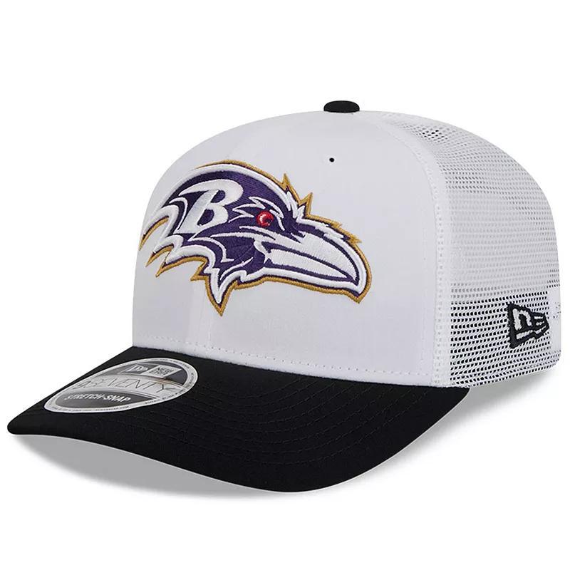 New Era Mens White Baltimore Ravens 2024 Nfl Training Camp 9SEVENTY Trucker Hat - White Product Image