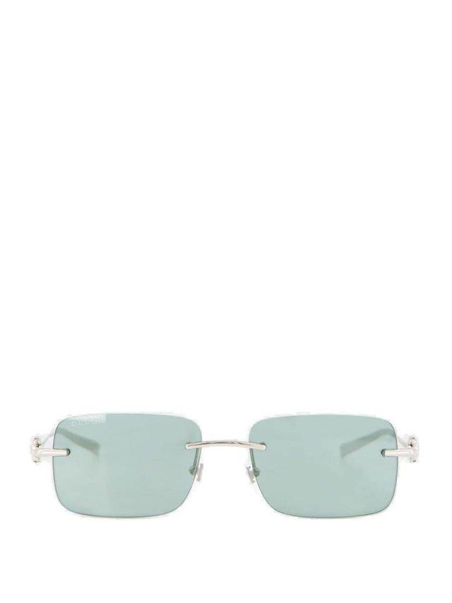 Eyewear Rectangle Frame Sunglasses In Silver Product Image