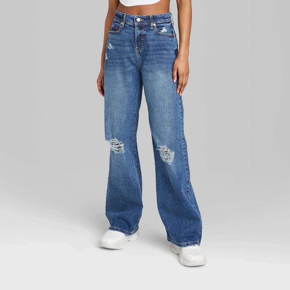 Womens High-Rise Baggy Jeans - Wild Fable Blue 17 Product Image