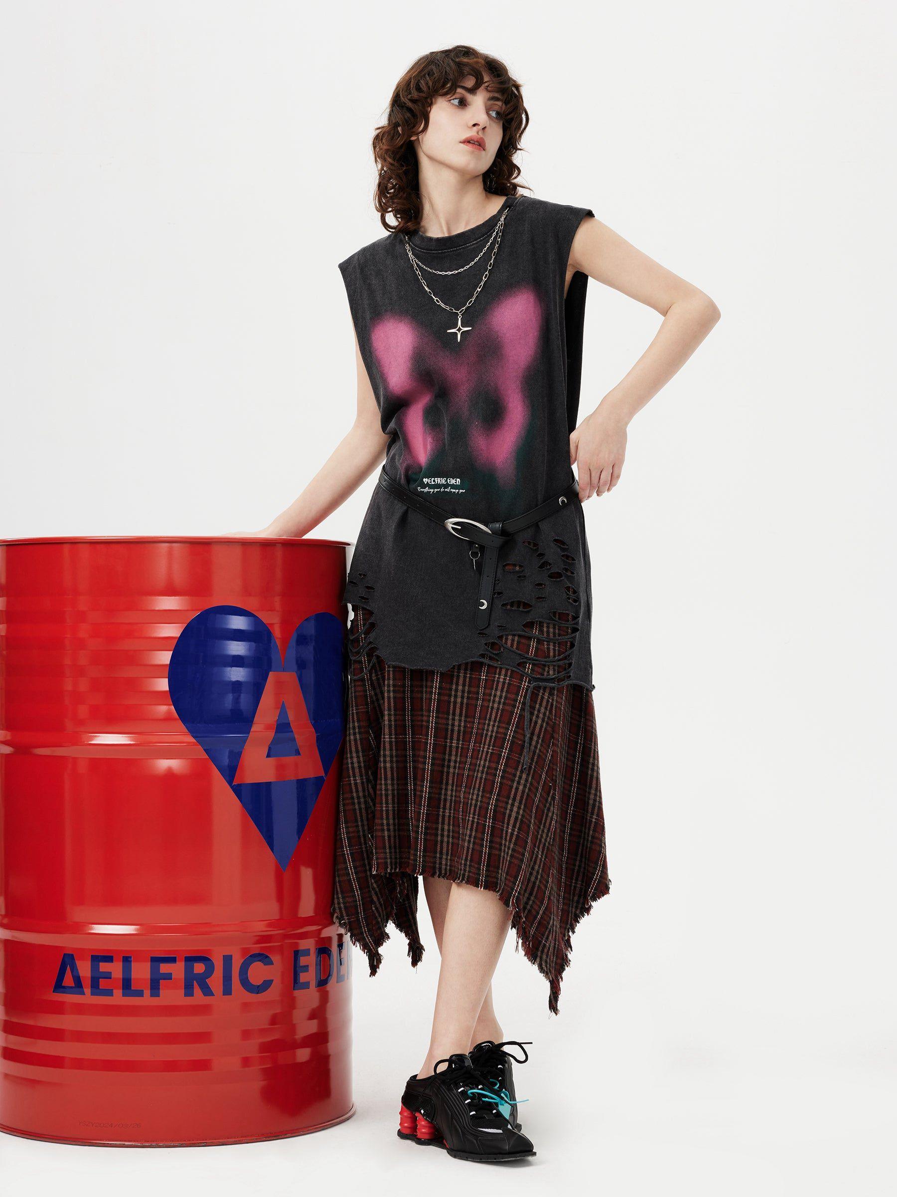 Aelfric Eden Blurring Butterfly Washed Tank Top Product Image