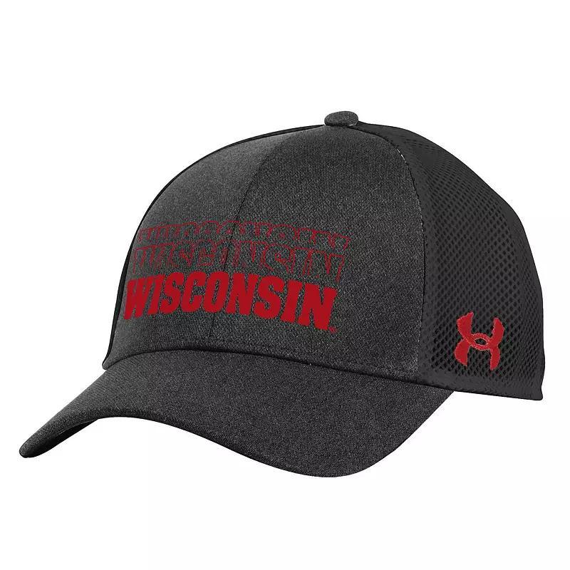 Mens Under Armour Wisconsin Badgers Sideline Blitzing Trucker Adjustable Hat Product Image