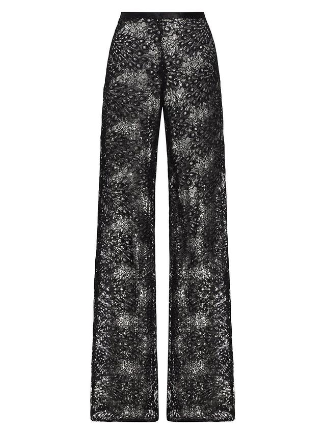 Womens Sequined Lace Pants Product Image