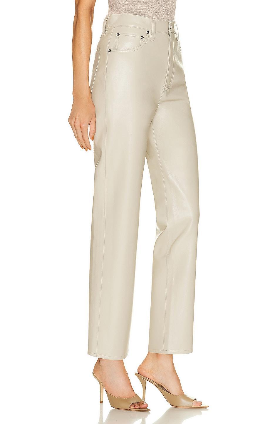 AGOLDE Recycled Leather 90's Pinch Waist White. (also in 30, 31, 32, 33). Product Image