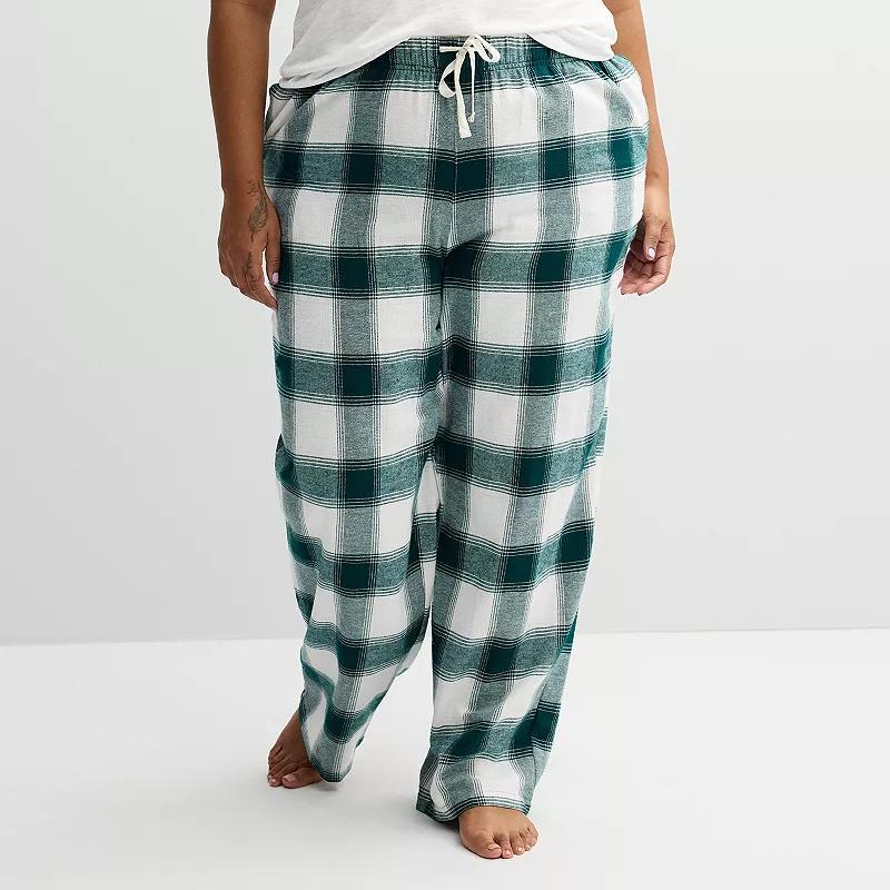 Plus Size Sonoma Goods For Life Flannel Pajama Pants, Womens Product Image