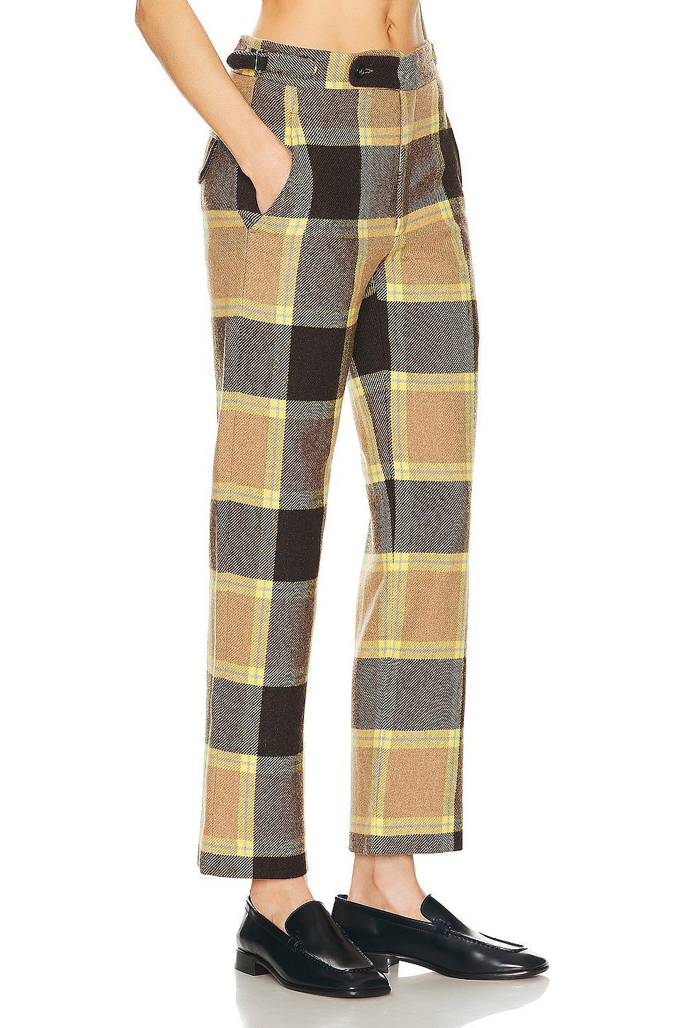 BODE Charleston Plaid Trouser in Mustard Product Image