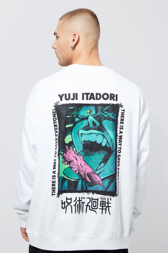 Oversized Jujutsu Kaisen License Sweatshirt | boohooMAN USA Product Image