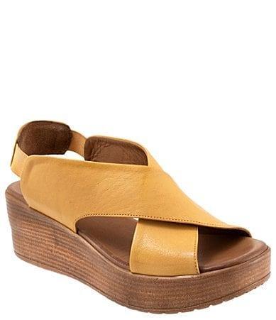 Bueno Naomi Leather Platform Wedge Sandals Product Image