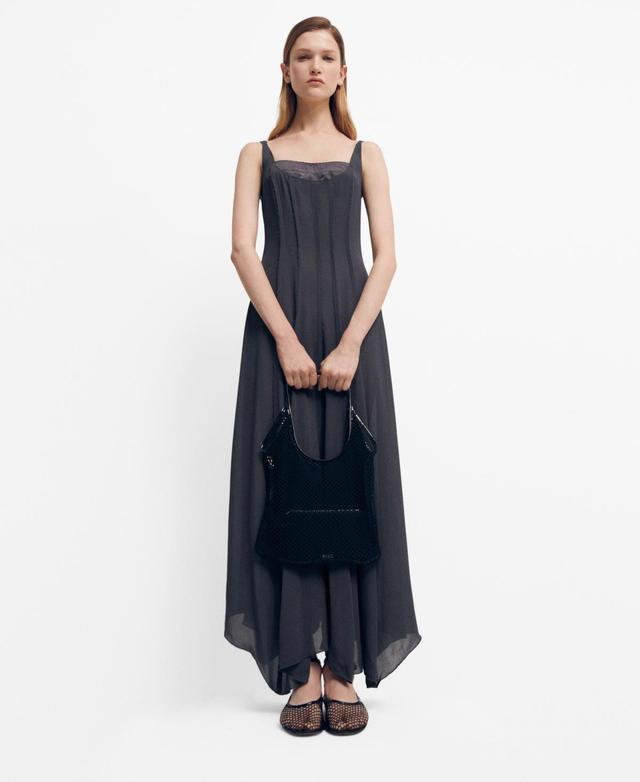 Mango Womens Asymmetrical Hem Corset Dress Product Image