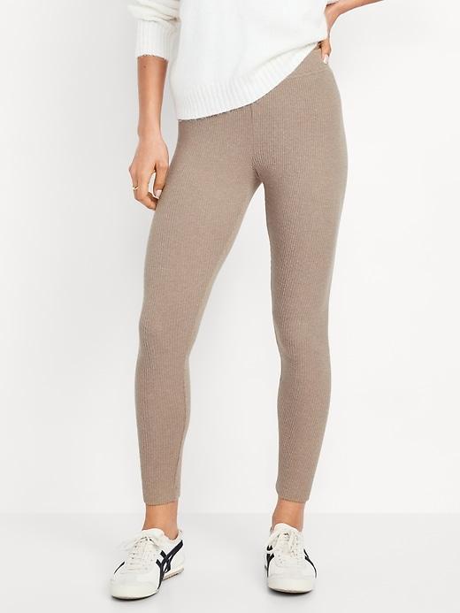 High-Waisted Cozy Ribbed Leggings product image