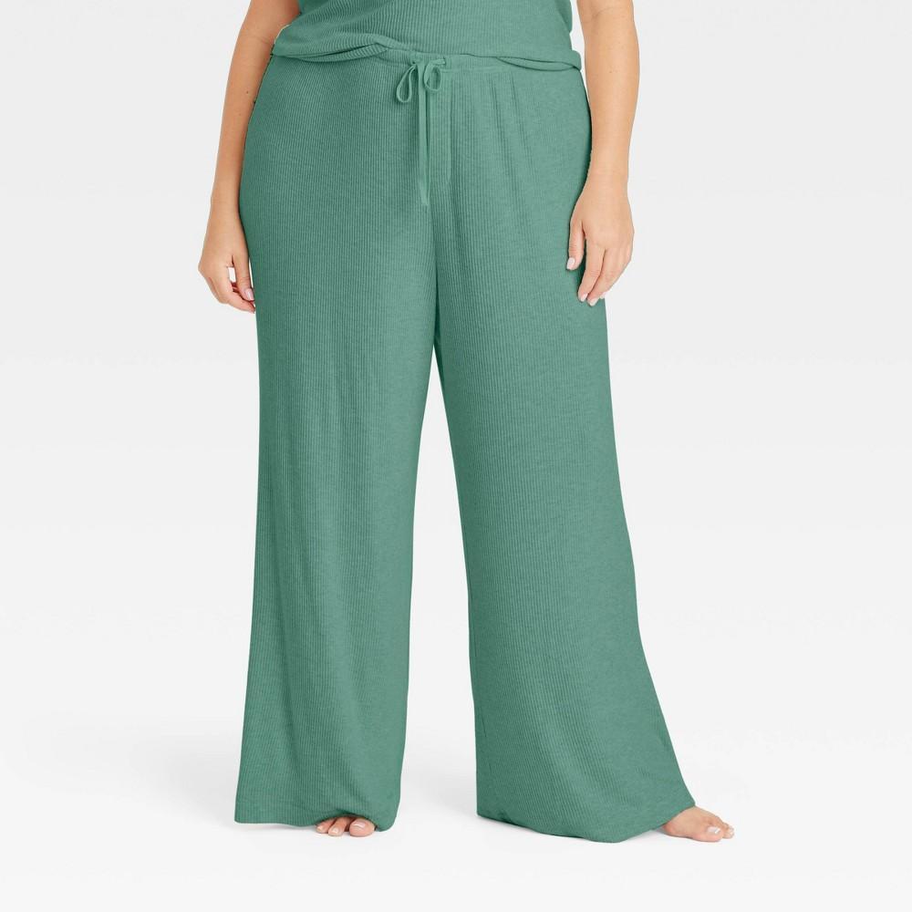 Womens Cozy Ribbed Wide Leg Pants - Auden 1X Product Image