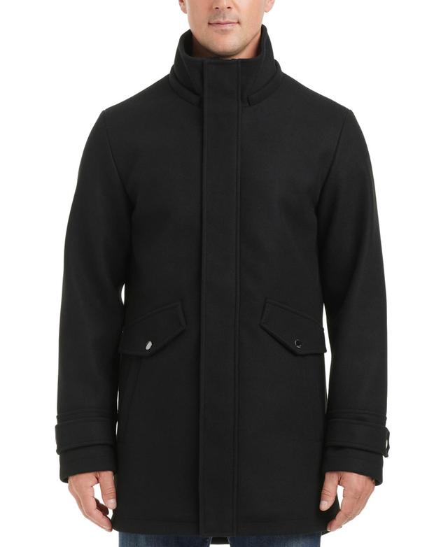 Vince Camuto Mens Hooded Zip and Snap-Front Coat Product Image