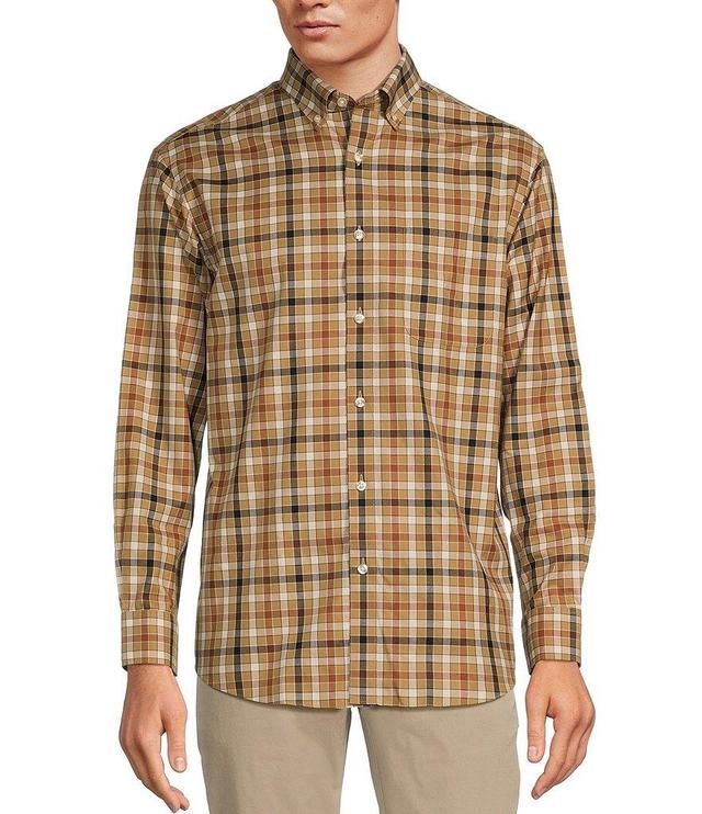 Gold Label Roundtree & Yorke Big & Tall Non-Iron Twill Long Sleeve Multi Plaid Sport Shirt Product Image