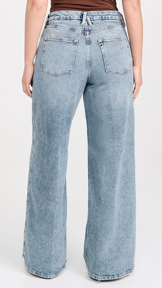 Good American Good Skate Step Insert Outseam Jeans | Shopbop Product Image