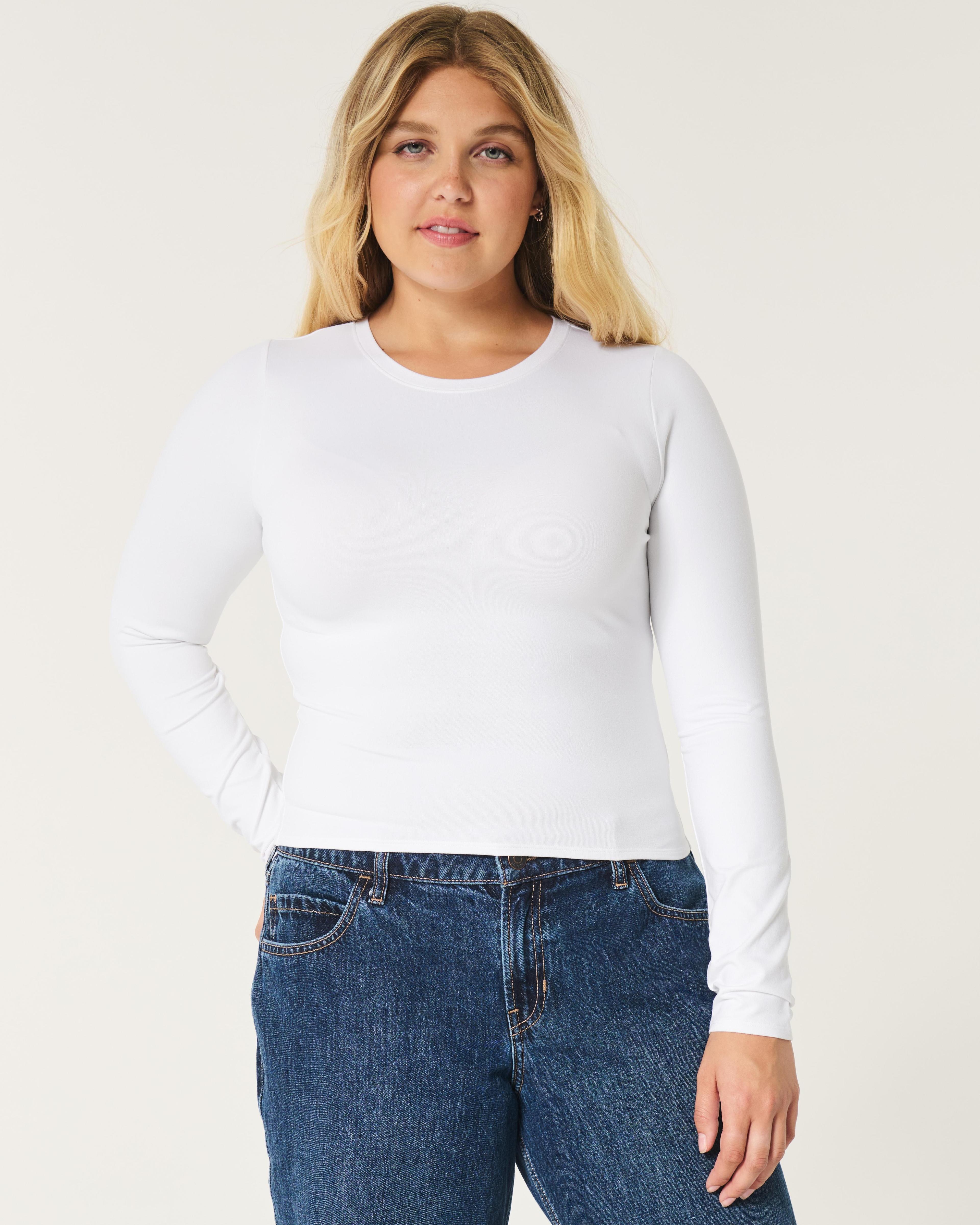 Soft Stretch Seamless Fabric Long-Sleeve Top Product Image