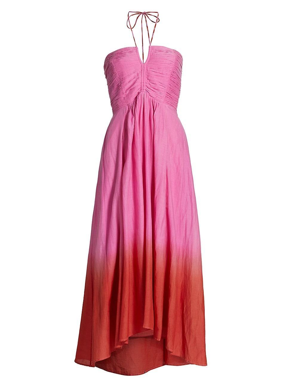 Womens Corrientes Tori Dip-Dye Voile Midi-Dress Product Image