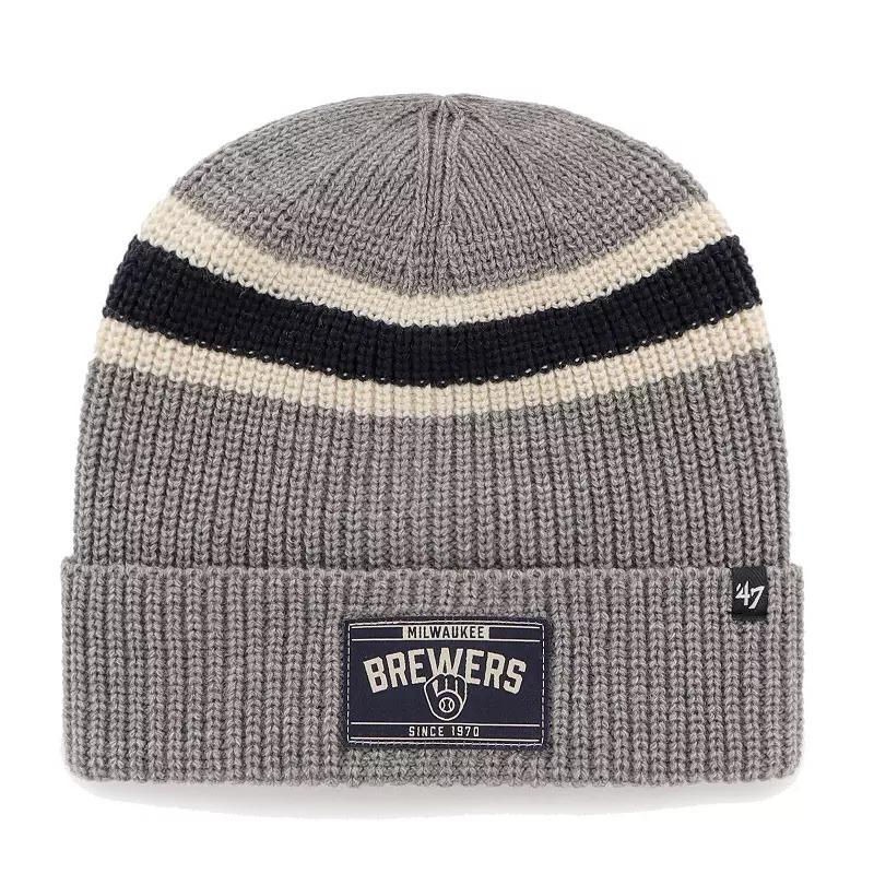 Mens 47 Graphite Milwaukee Brewers PenobscotCuffed Knit Hat Product Image