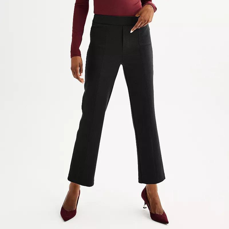 Womens Nine West High Rise Slim-Straight Ponte Pants Product Image