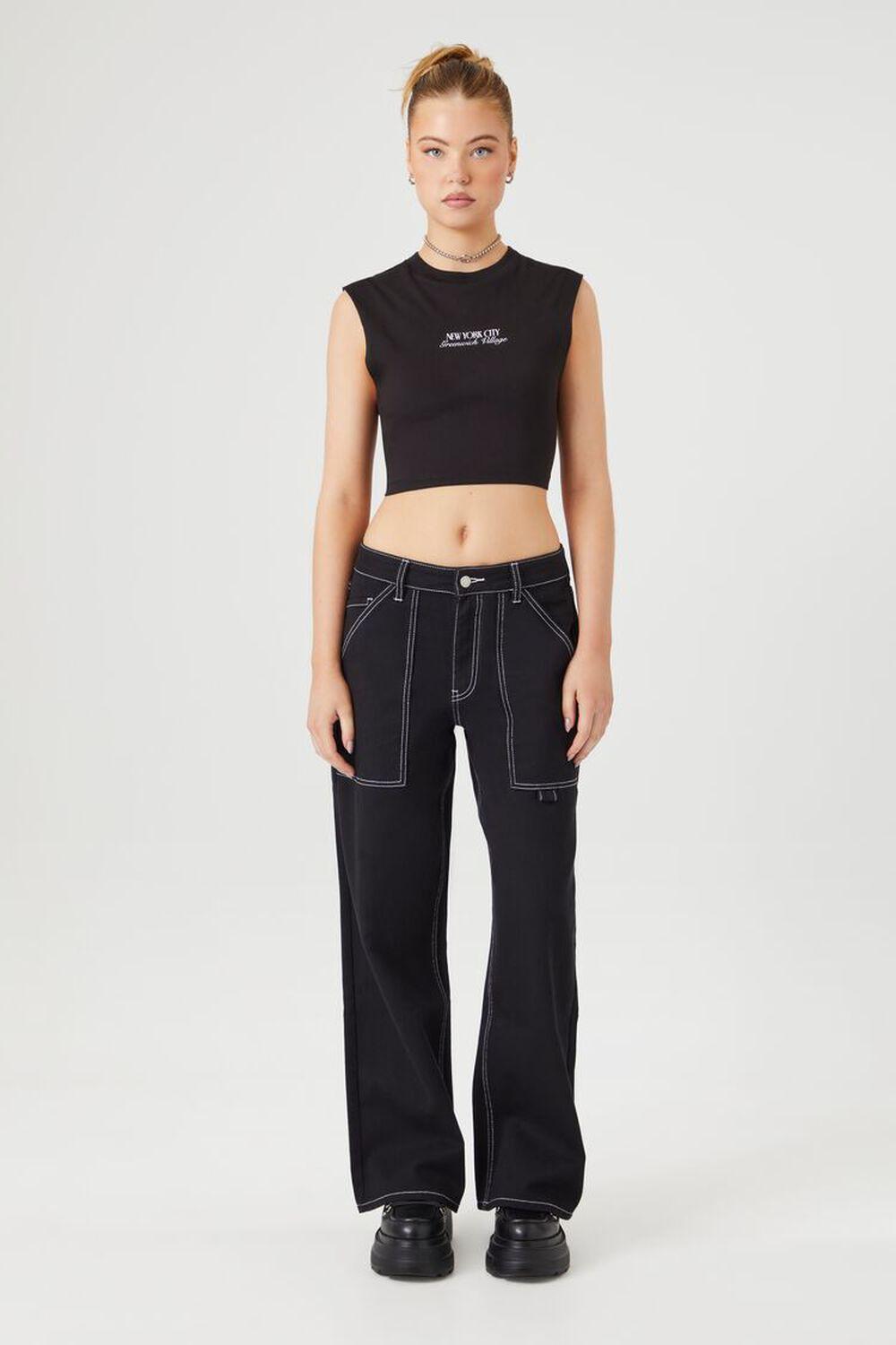 Twill Utility Carpenter Pants | Forever 21 Product Image