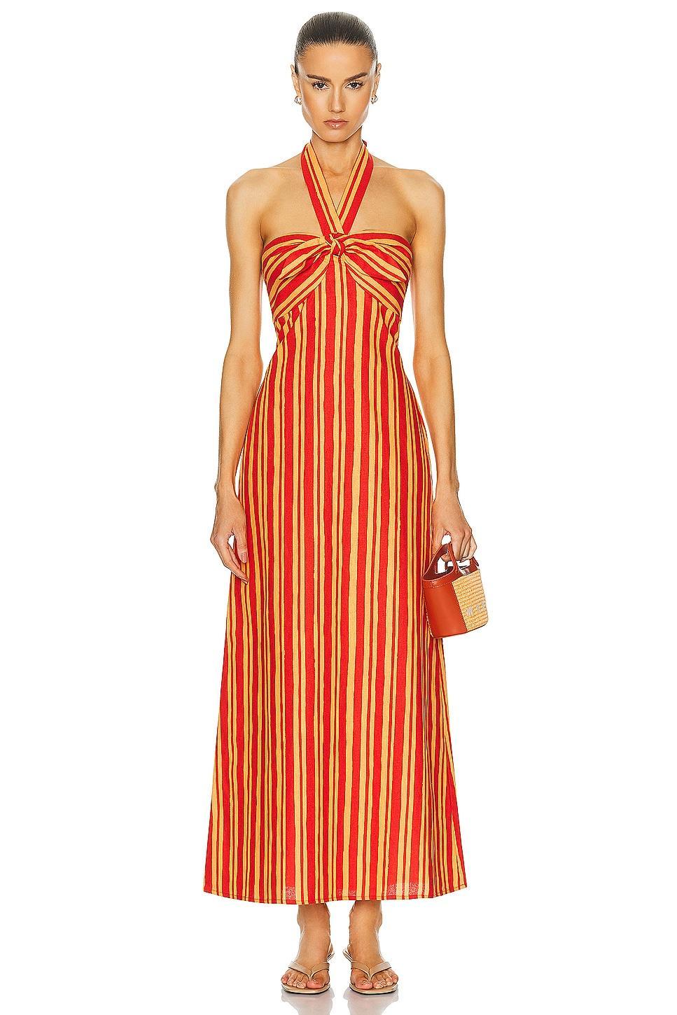 Simon Miller Del Linen Dress Red. (also in 0, 2, 6, 8). Product Image