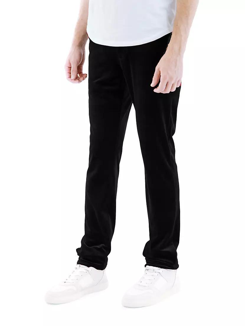 Velvet Flat-Front Pants Product Image