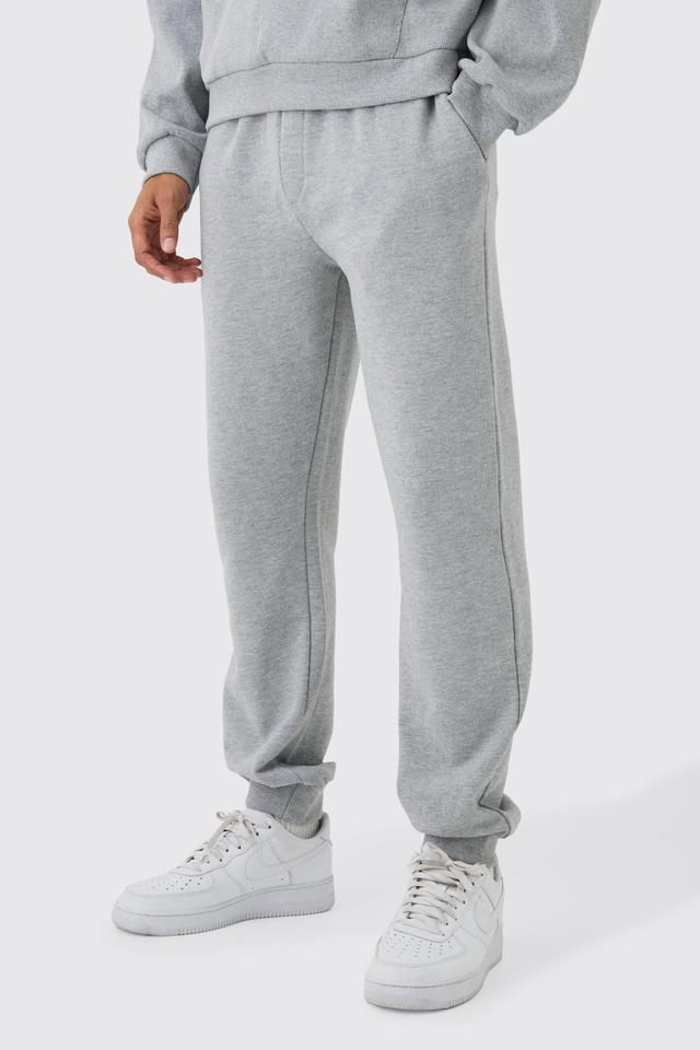 Mens Grey Regular Fit Heavyweight Jogger, Grey Product Image