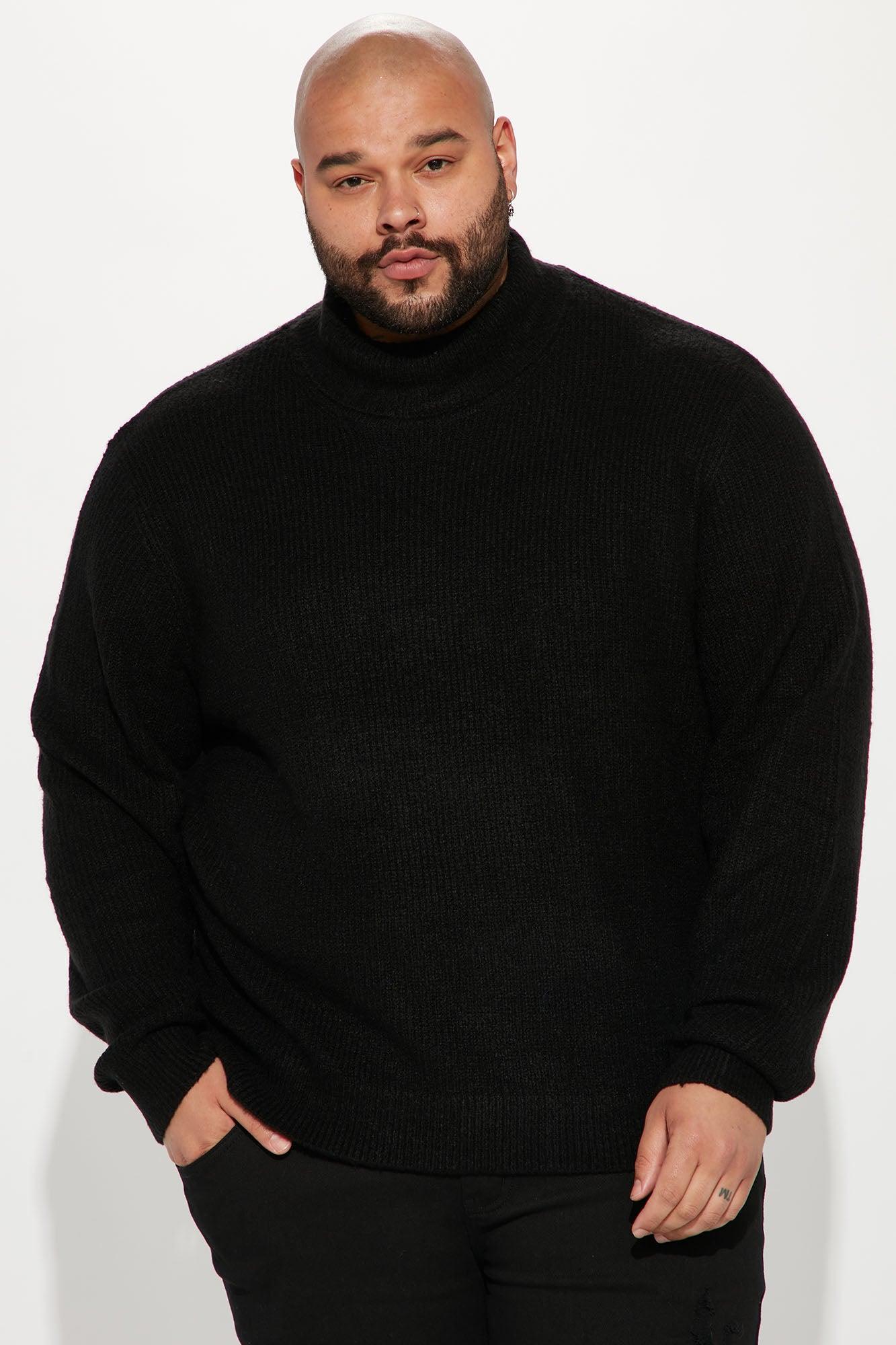 Simply Ribbed Cozy Turtleneck Sweater - Black Product Image