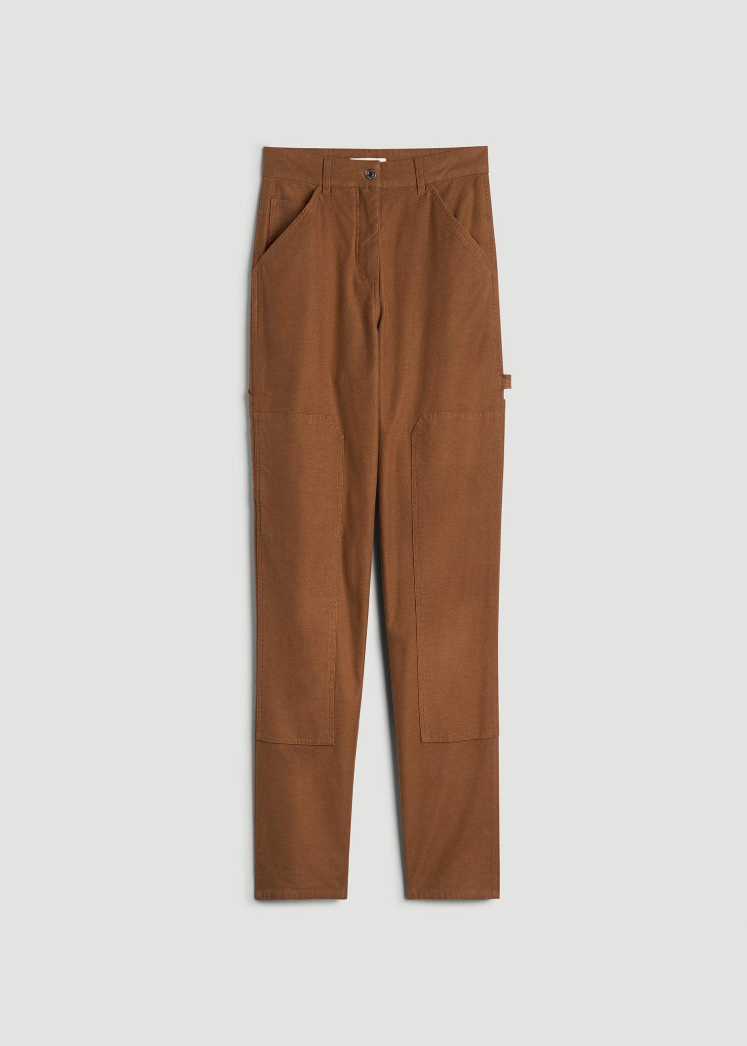 High-Waisted Carpenter Pocket Pants for Tall Women in Nutshell Female Product Image