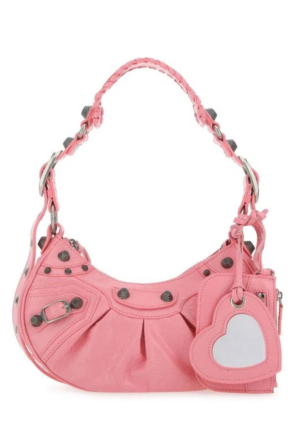 Pink Nappa Leather Le Cagole Xs Shoulder Bag Product Image