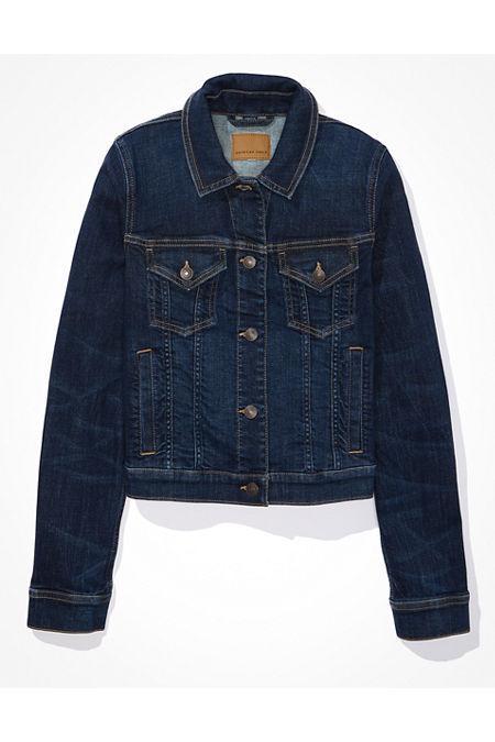 AE Super Shrunken Denim Jacket Womens Product Image