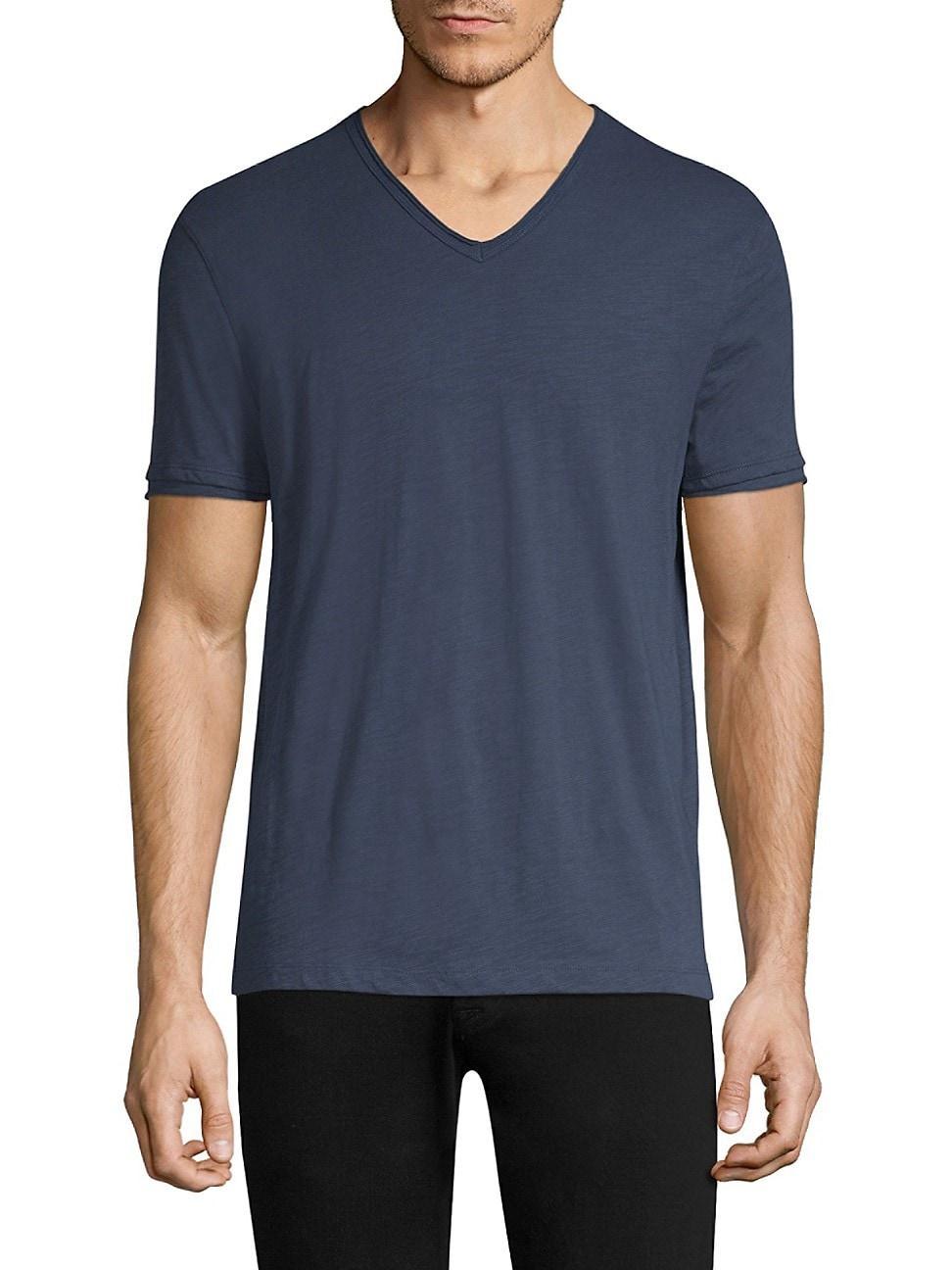 John Varvatos Slim Fit Slub Jersey V-Neck T-Shirt Product Image